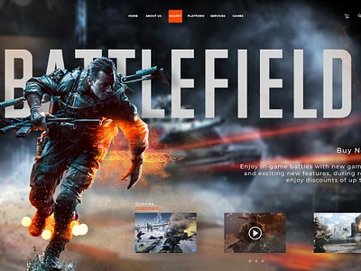 Unofficial Battlefield UI/UX Design design digitalmedia game graphic design photoshop portofolio ui ux