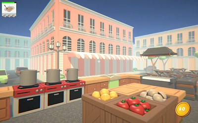 Kitchen Frenzy 3d animation design game game dev interactive motion graphics ui