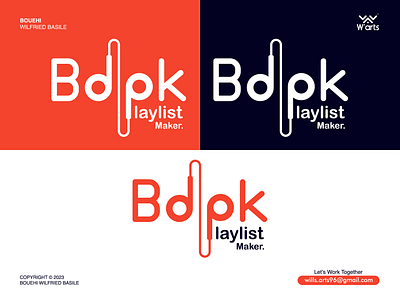 Book Playlist Maker branding logo typography