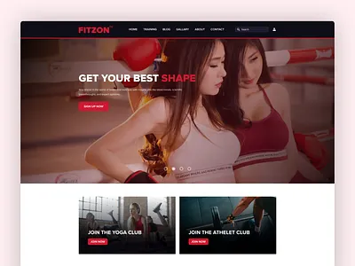 GYM Website Hero Section app branding design fitness graphic design gym illustration landing page logo ui ux vector