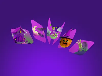 Apple App Store Holiday Series - Halloween 3d 3d fun 3d illustration apple apps bright c4d character character design cinema4d colour design fun halloween illustration pumkin skeleton