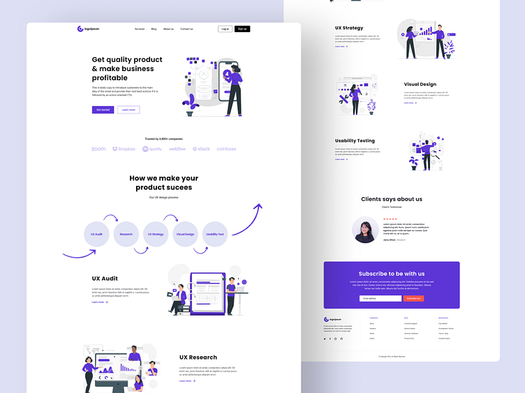 Design Agency Landing Page by KOWSAR MAMUN on Dribbble