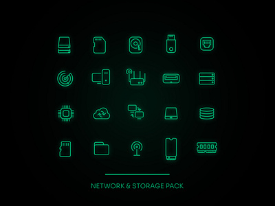 Network & Storage cloud disk icon icons media memory nas network outline pack pendrive set ssd storage system vector