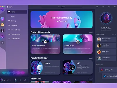 Web Entertainment Application UI Design FIGMA animation logo motion graphics ui
