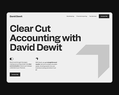 Minimalist Accounting Web Design accounting graphic design landing page minimalist ui ux uxdesign web design webdesign website website design white