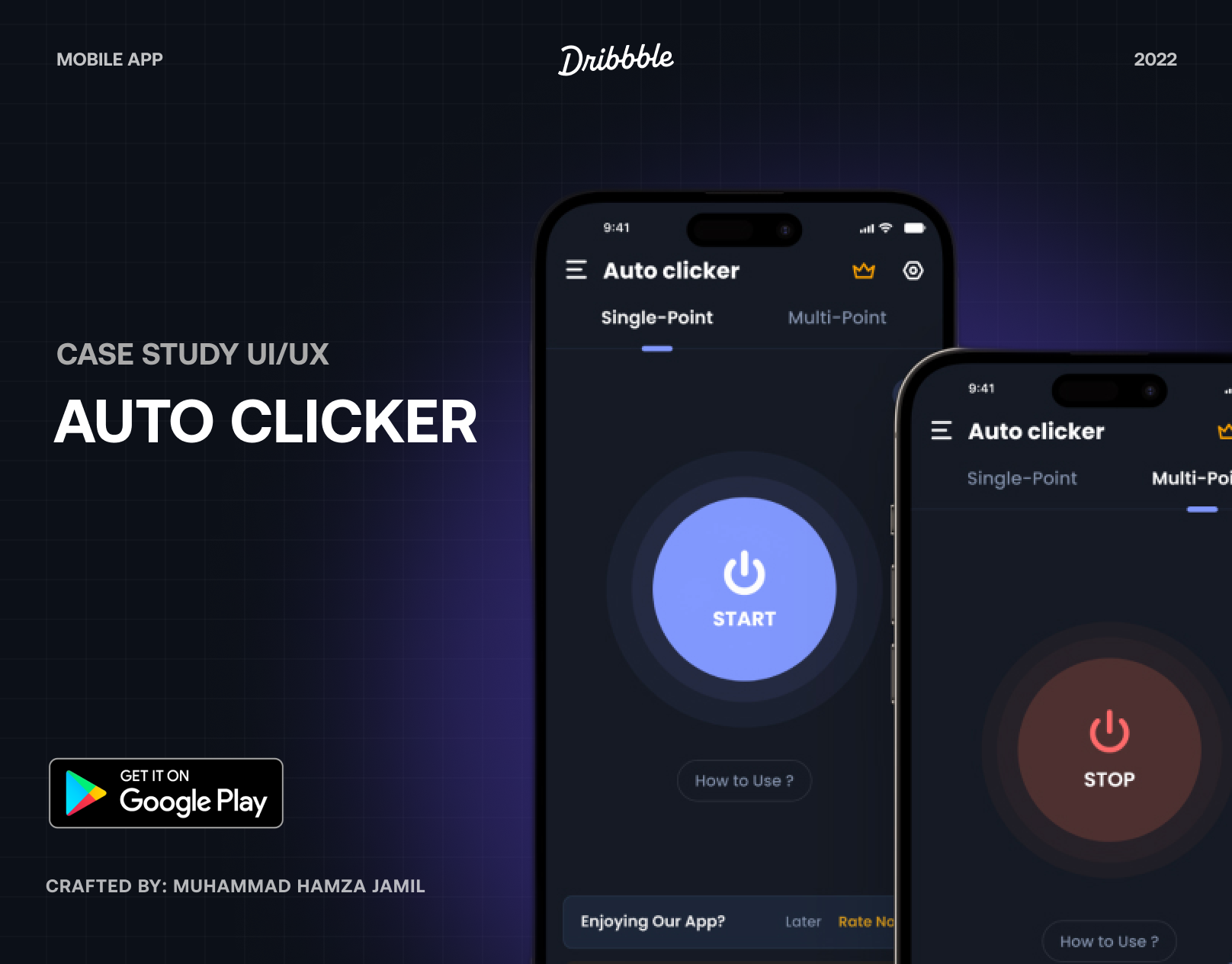 Auto Clicker | Mobile App | Case study by Muhammad Hamza Jamil on Dribbble