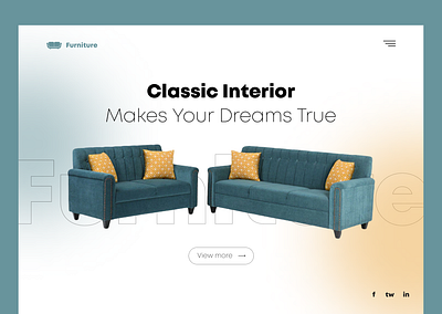 Interior Website classic website figma design furniture furniture website gradient website home decoration website homepage design interior website landing page design modern website sofa website design ui design uiux website