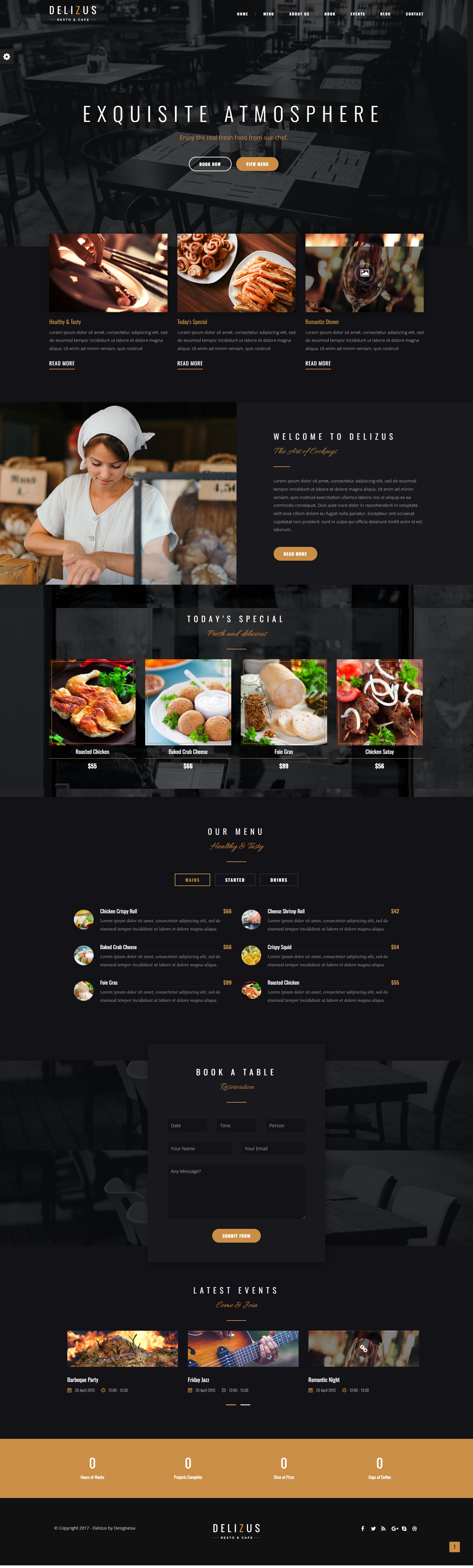 Dlizus Food Website UI ui