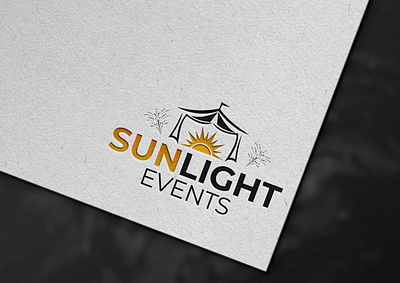 Sunlight Events logo design branding design flat graphic design illustration logo typography ui ux vector