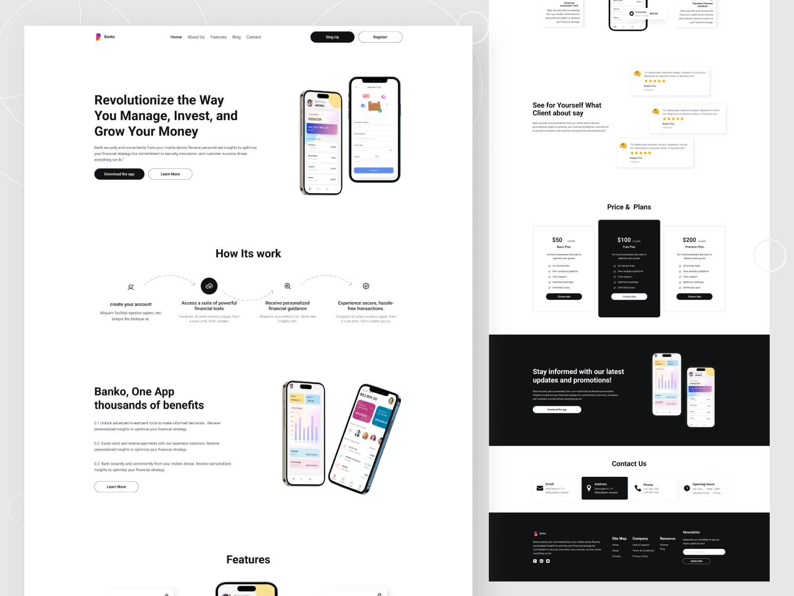 Fintech Mobile Application - Promotional Landing Page design fintech mobile landing landing page landing page ui mobile application promotion mobile landing page promotional promotional landing page ui user interface