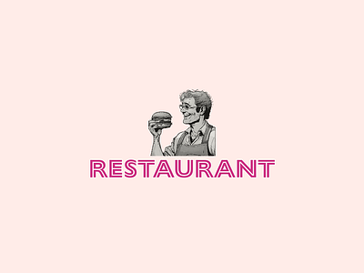 Restaurant Opening brand brand identity brand voice branding burger clasic design graphic design illustration logo logo design minimalism new opening pink restaurant restaurant logo simple typography vector website