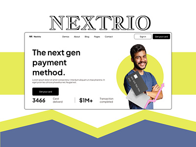Nextrio - The next gen payment method web design figma freelance landingpage networkingwebsite uiux uiux designer