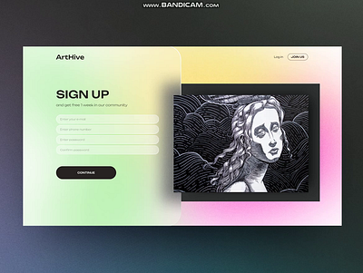 Sign up screen concept design accents animation art black colorful design concept design figma form sign up ui
