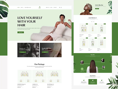 Organic Hair Oil Landing Page best hair oil clean ui ecommerce landing page essential oil hair care product hair oil hair oil design landing page ui natural hair oil oil landing page olive oil online shop online store organic hair oil shopify landing page website ui