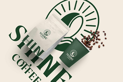 Shine Coffee Logo Design branding illustration logo minimal minimalist ui wordmark logo