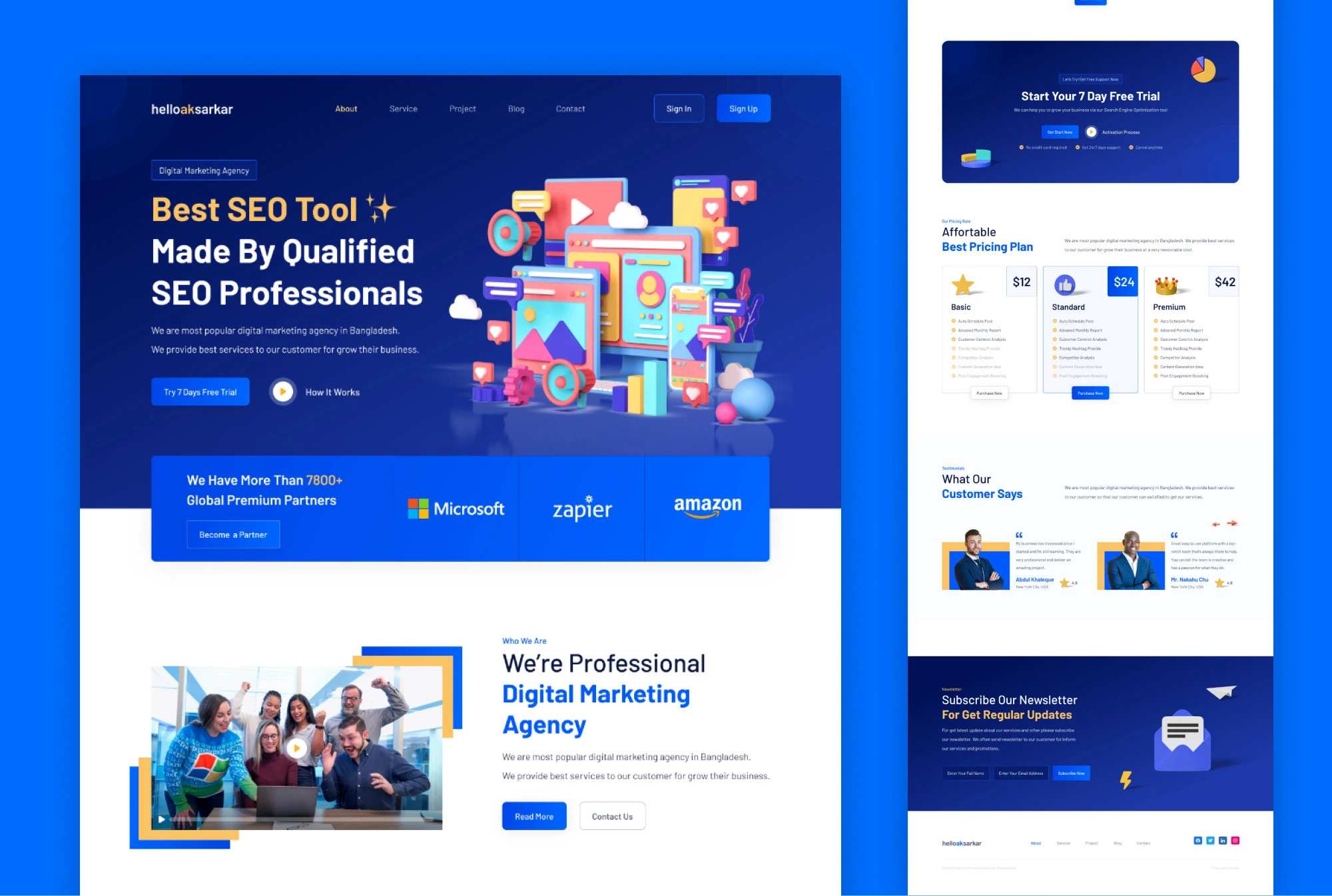 Digital Marketing UI Design
