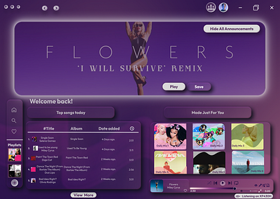 Music Player design music music player uiux