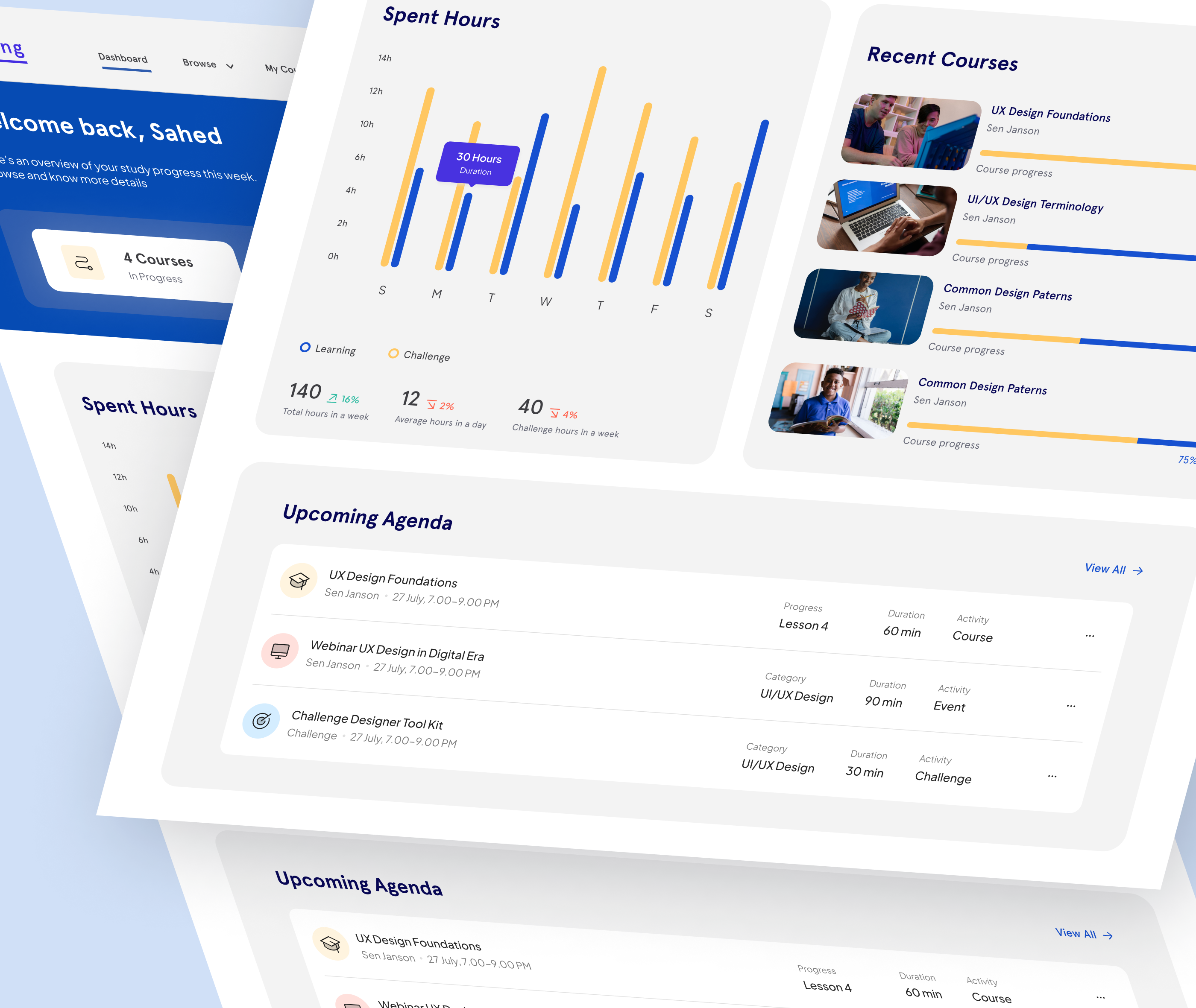 LMS Student Analytics Dashboard cart design dashboard design e learning design landing page learning management system learning platform lms dashboard design lms student analytic dashboard online education online learning popular design product design student analytics
