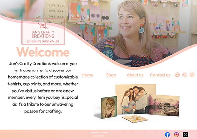 Jan’s Crafty Creations crafting store uiux website