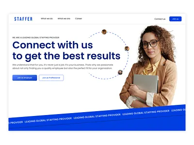 Modern Website Layout | Staffing Agency Web UI UX Design aesthetic agency web design agency] app case study classic design dribbble minimal modern modern layout modern ui ui ui case study uiux user experience user interface ux web design website