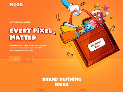 MOGO ADVERTISING AGENCY RESPONSIVE WEBSITE DESIGN css graphic design html javascript landing page photoshop uiux web web design website website design wordpress