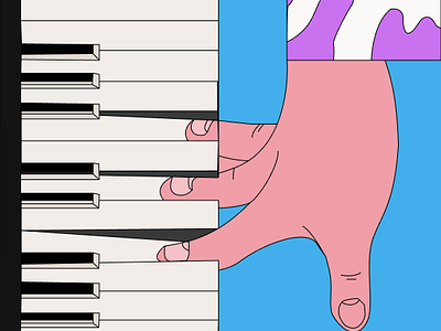 Miss Piano Illustration design graphic design illustration outline painting piano ui vector