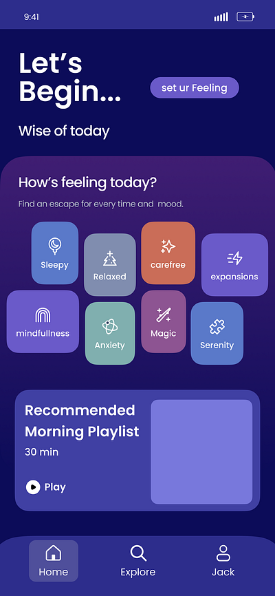 Mindfit Meditation App app design creative design figma mobile app design persona ui ui design user research ux visual design