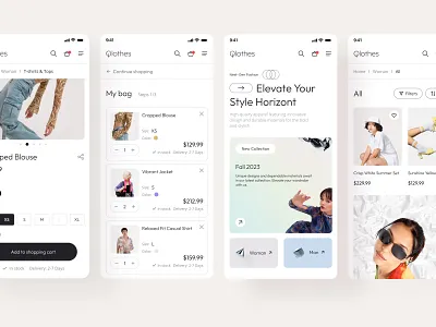 E-commerce for the fashion industry design symu ui ux webdesign