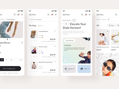 E-commerce for the fashion industry design symu ui ux webdesign