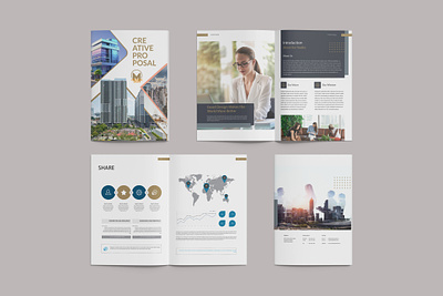 Creative proposal annual report brochure design company profile flyer design magazine design