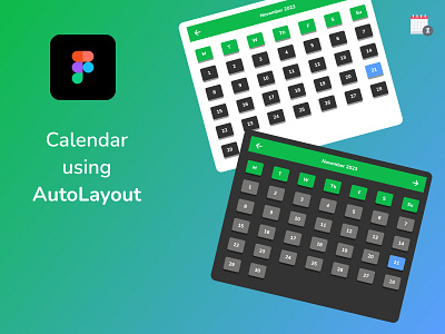 Calendar using autolayout autolayout calendar collectiveui dailyui dailyuitask design desktop figma figmalayout ui uidaily uiux userinteraction