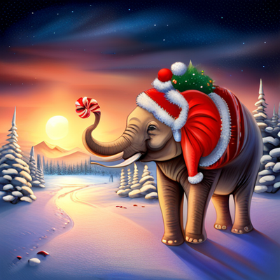 Elephant Christmas christmas elephant holdiys