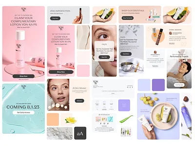 UI kit - Yon-Ka Cosmetics - Email redesign branding cosmetics design system email design email design system email marketing email template figma interface design ui ui kit user interface ux web design