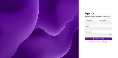 Sign Up Form Design UI/UX animation app branding form graphic design illustration image inspiration logo modal motion graphics purple registration sign up sign up design typography ui user interface ux web design