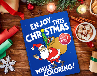 ENJOY THIS CHRISTMAS WHILE COLORING! book chritmas coloringbook design illustration