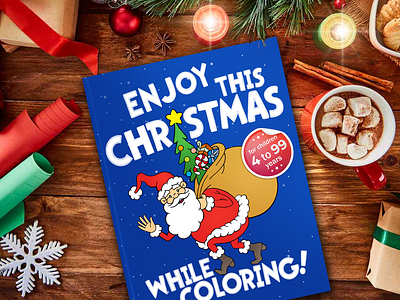 ENJOY THIS CHRISTMAS WHILE COLORING! book chritmas coloringbook design illustration