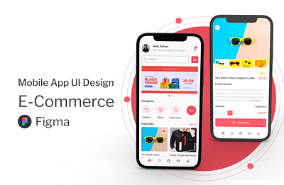 E-Commerce Mobile App UI Design alldesign appdesign branding design e commerce e commerce website e commerceapp figma graphic design illustration logo mobile app ui design thumbnail design ui uiux design userexperience userinterface ux design vector webdesign