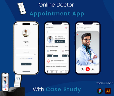 Doctor Appointment App UI & UX Design app design medical app online doctor appoinment app ui ux