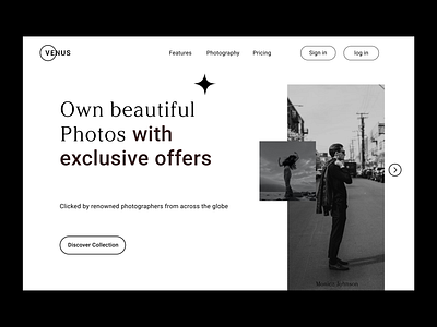 Photography licensing website app branding elegant design homepage homepage ui landing landingpage minimalistic screen ui ui ux user interace ux webdesign webpage website website design