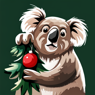 Koala Christmas graphic design