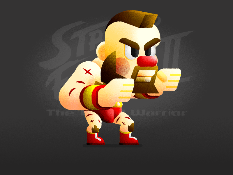 Zangief Animated | Street Fighter II Tribute animation cute fight gif illus illustration kawaii motion graphics stickers street fighter vector zangief