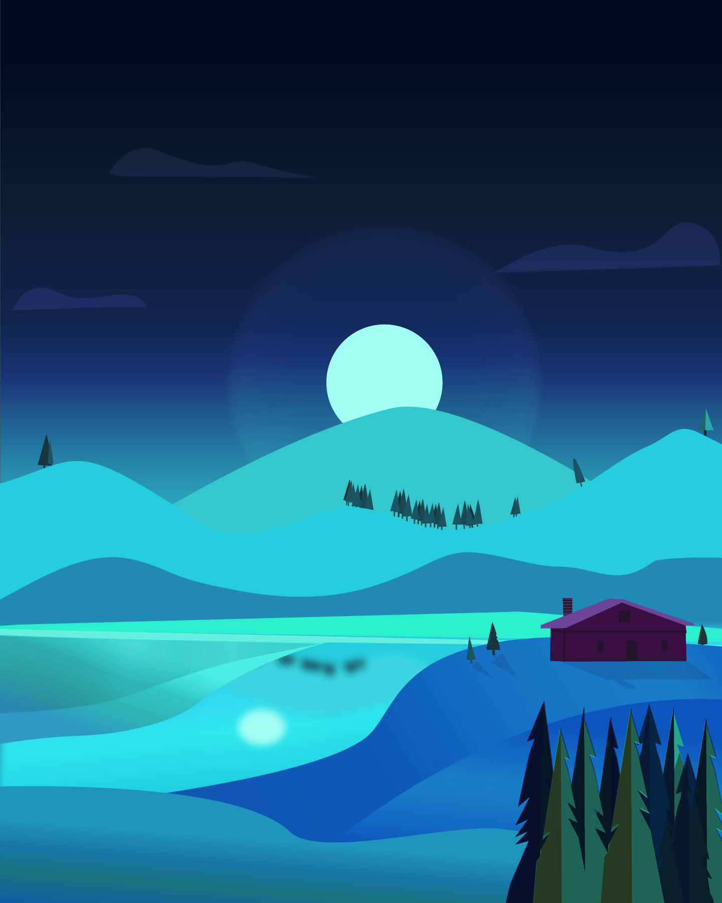 Digital Landscape Drawing 01 By Md Mehedi Hasan Shakil On Dribbble