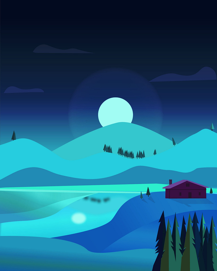 Digital Landscape Drawing 01 by Md Mehedi Hasan Shakil on Dribbble