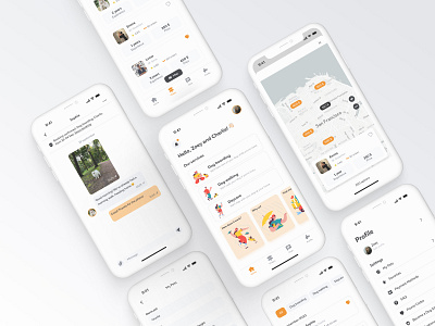 Charlie Dog Boarding App app design home screen ordes screen product design profile screen ui ux