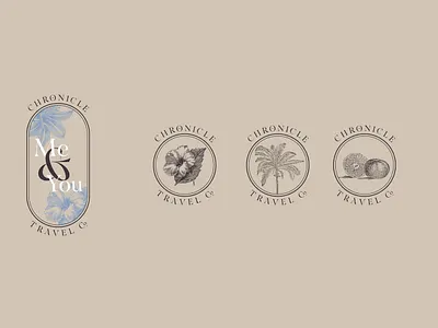 Chronicle Travel Co. : badge adaptive branding family illustration lockup logo luxury travel