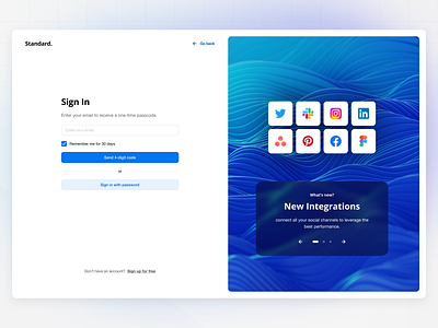 Stardard. - Sign in clean dailyui design figma flat password sign in ui ux web