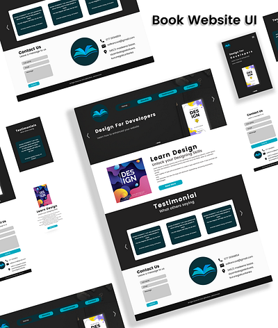 Responsive Book Website Design book web design mobile responsive responsive web design ui ux