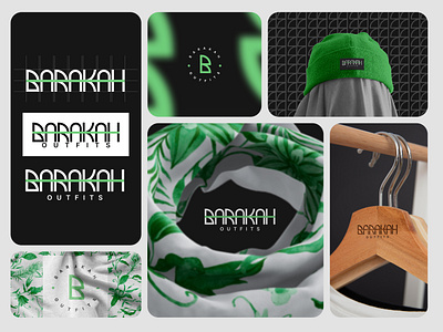 Clothing Brand Branding | Brakah Outfits brand brand identity branding fashion branding fresh graphic design green logo minimal branding