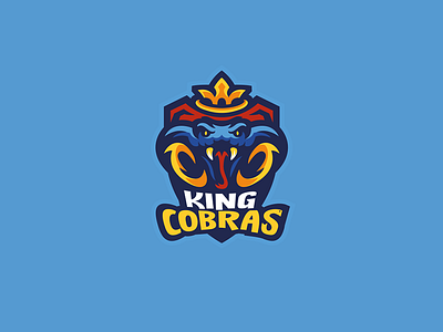 KING COBRAS logo - FOR SALE animal branding cobra cobras design draw esports gaming king kobra logo mascot serpiente snake vector