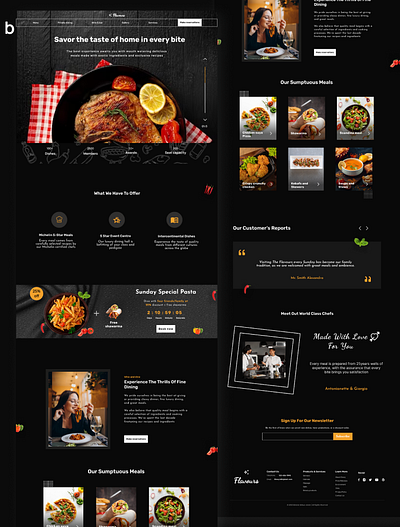 Restaurant website redesign/food landing page dashboard food website design landing pages luxury website restaurants website design ui design website design